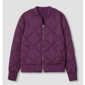 Universal Standard Sophia Puffer Bomber coat, eggplant, sz 30
